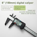 Digital Caliper 0-6"/150mm Measuring Tool, Micrometer Caliper with Auto-Off Feature, Interchangeable Between inches and millimeters for Jewelry Measurement and 3D Printing