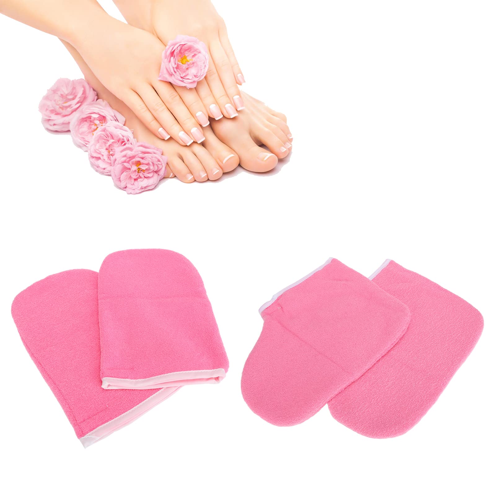 Double Layer Thickening Multi Purpose Heat Preservation Moisturizing SPA Treatme Glove, SPA Wax Gloves Set, Wax Gloves Set SPA care Gloves Paraffin Wax Bath Mitts Wax Care Insulated Mittens