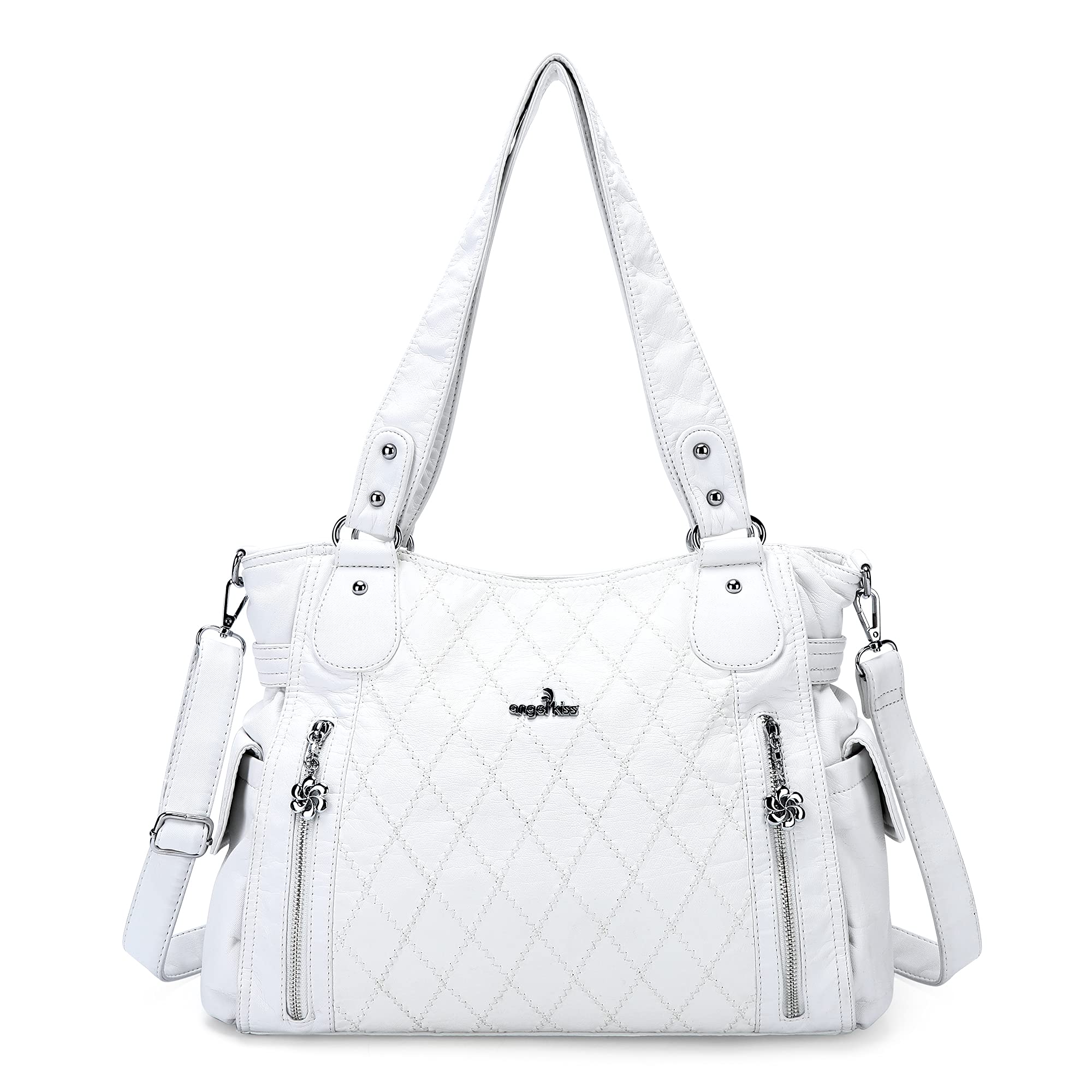 Angel Kiss Handbags for Womens Top-Handle Hobo Purse Roomy Casual Shoulder Bags PU Tote Satchel Purse for Women
