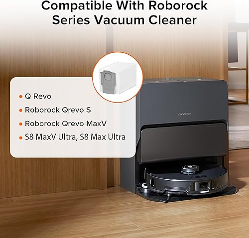 Miniatura 2 de roborock 6 Packs Disposable Dust Bags for QV35A, Saros10series, QrevoEdgeS5A, QrevoCurv2Flow, QrevoCurv CurvX S5X, QrevoSlim, S8MaxVUltra,