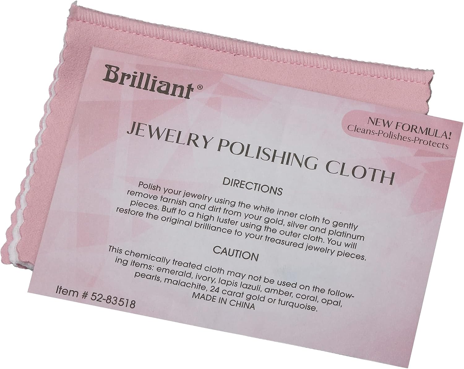 Brilliant BR-4X6-GR Polishing Cloth, Gray