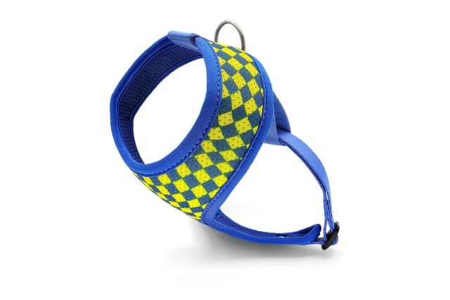 Foto 2 de 4 de MORSO® Arnés Transpirable Air Mesh para Perros pequeños, Amarillo y Azul, Talla S