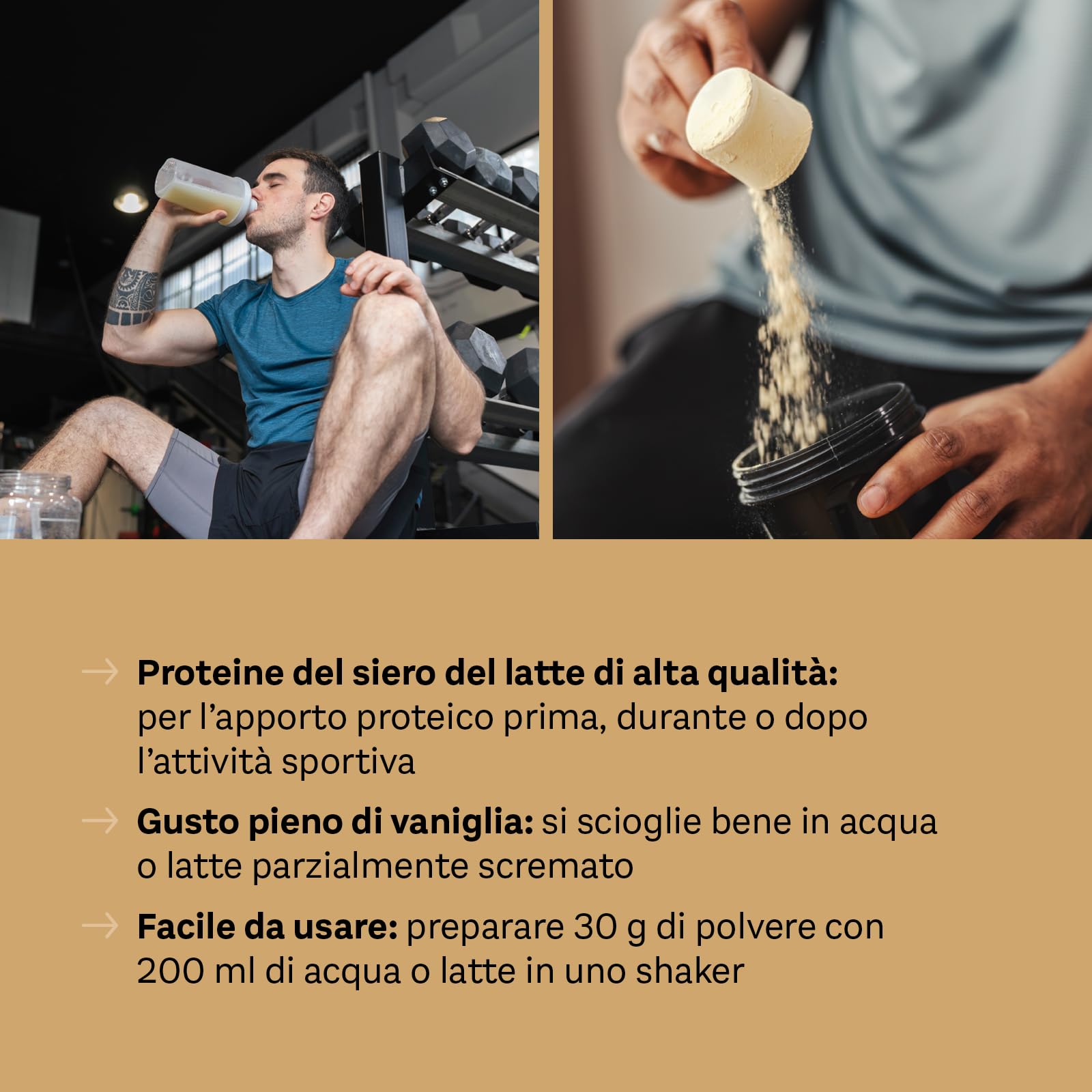 Doppelherz Whey Protein, Proteine in Polvere alla Vaniglia, 1000 g | Proteine del siero del latte, Le proteine contribuiscono al mantenimento della massa muscolare, Vegetariano, 33 porzioni