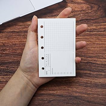 Amazon.com : Mogoostry A8 5-Hole Punched Refill Paper, 3