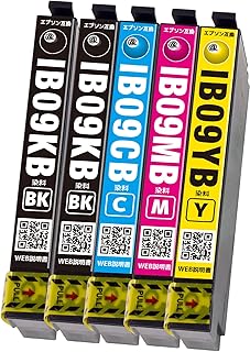 IB09 (KB×2/CB/MB/YB)【5本セット】【大容量】 最新 互換 インクカートリッジ 《ICチップ搭載・残量表示対応》 電卓 IB09CL4B IB09KB IB09CB IB09MB IB09YB インク EPSON エプソン (対応機種: PX-M730F / PX-S730)【STAR JET製】