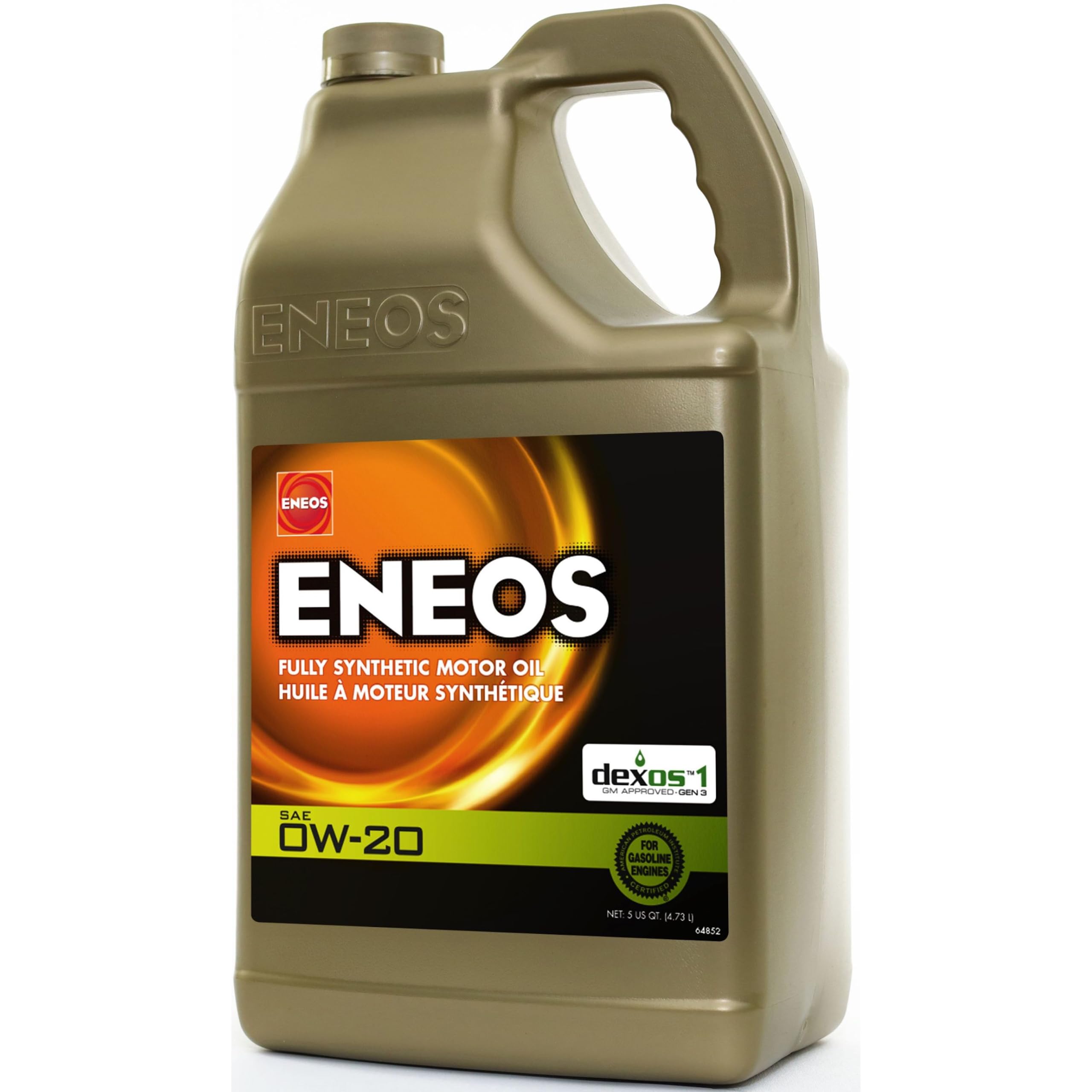 Amazon.com: ENEOS 0W-20 Fully Synthetic Motor Oil, API SQ, dexos1