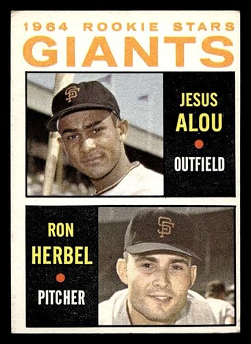 1964 Topps # 47 Giants Rookies Jesus AlouRon Herbel San Francisco Giants (Baseball Card) VGEX Giants