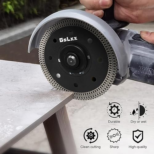 Miniatura 5 de Hojas de sierra de azulejos de diamante de 4 12 pulgadas, cortador seco y húmedo de 4.5 pulgadas, amoladora angular, cuchillas de diamante para