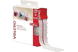VELCRO Brand Sticky Back Hook and Loop Velcro Roll in White |...