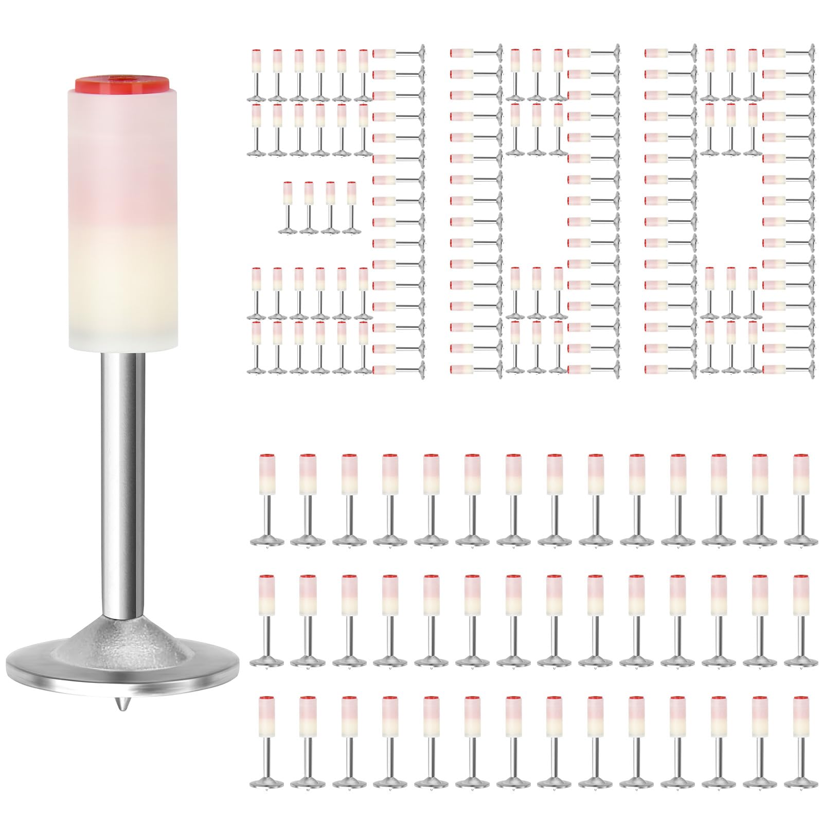 Akamino 300 Pcs Mini Manual Steel Nails, Round Nail Gun Nails for 7.3mm Concrete, Hand-Steel Wall Fastening Rivet Tool for Concrete Walls, Ceiling Cable, Wire Hider Fixture Install