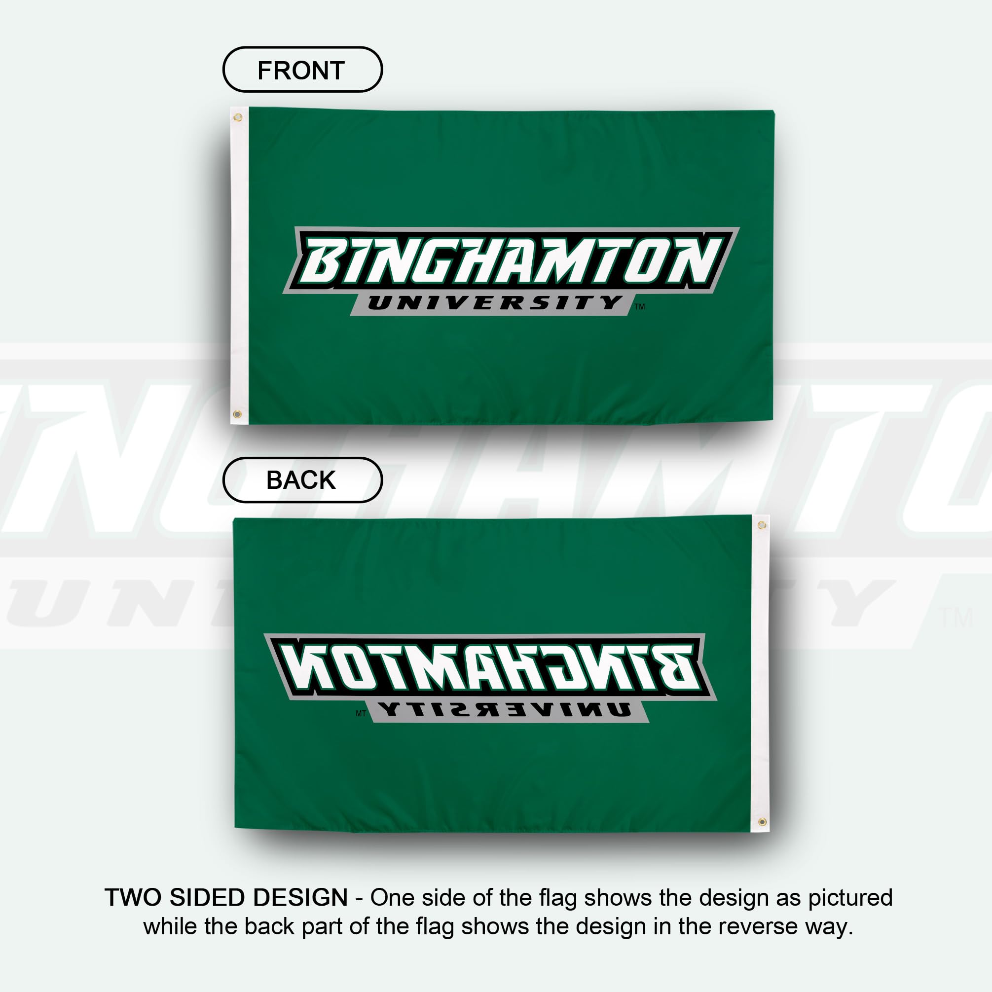 Desert Cactus Binghamton University Bearcats 3x5 Foot Polyester Flag - Officially Licensed