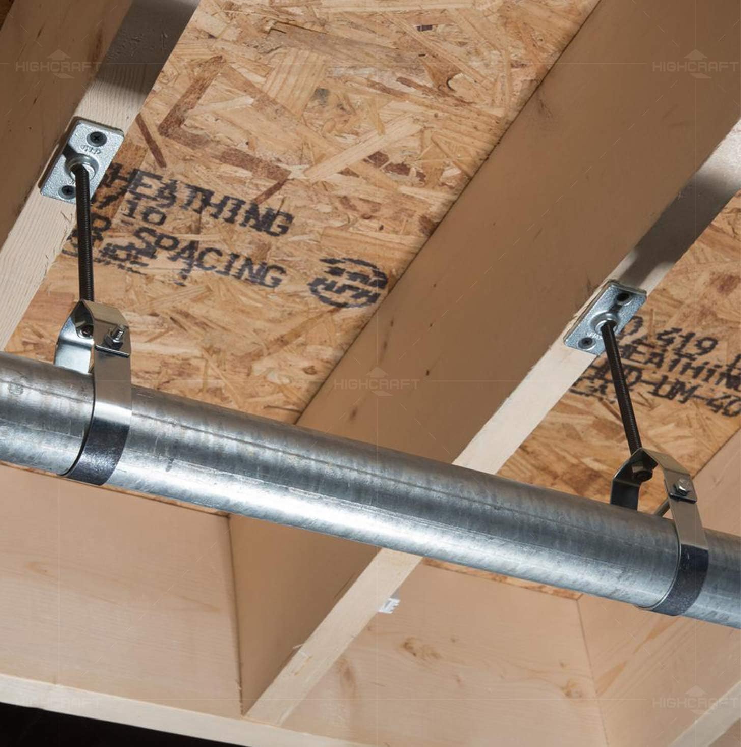 Highcraft IDT-HF018 Clevis Hanger, Standard Electro Galvanized Steel, 18 in.