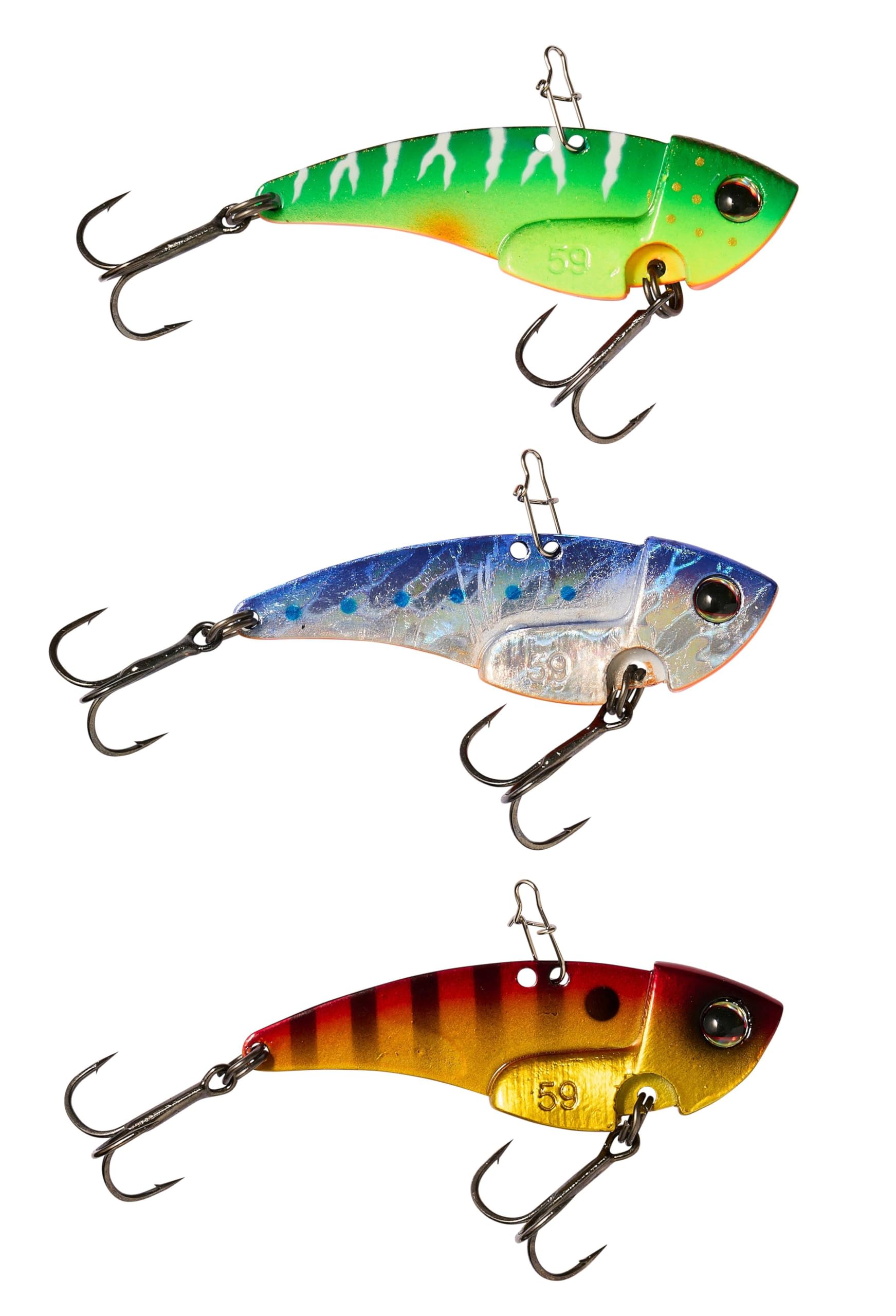 Berkley Power Blade Metal Fishing Lure 3 Pack – Ideal for Lure Anglers Fishing for Perch, Pike, Zander, Chub, Trout, and More – A Finesse Lure Designed to Bring Bites, 18g | 59mm
