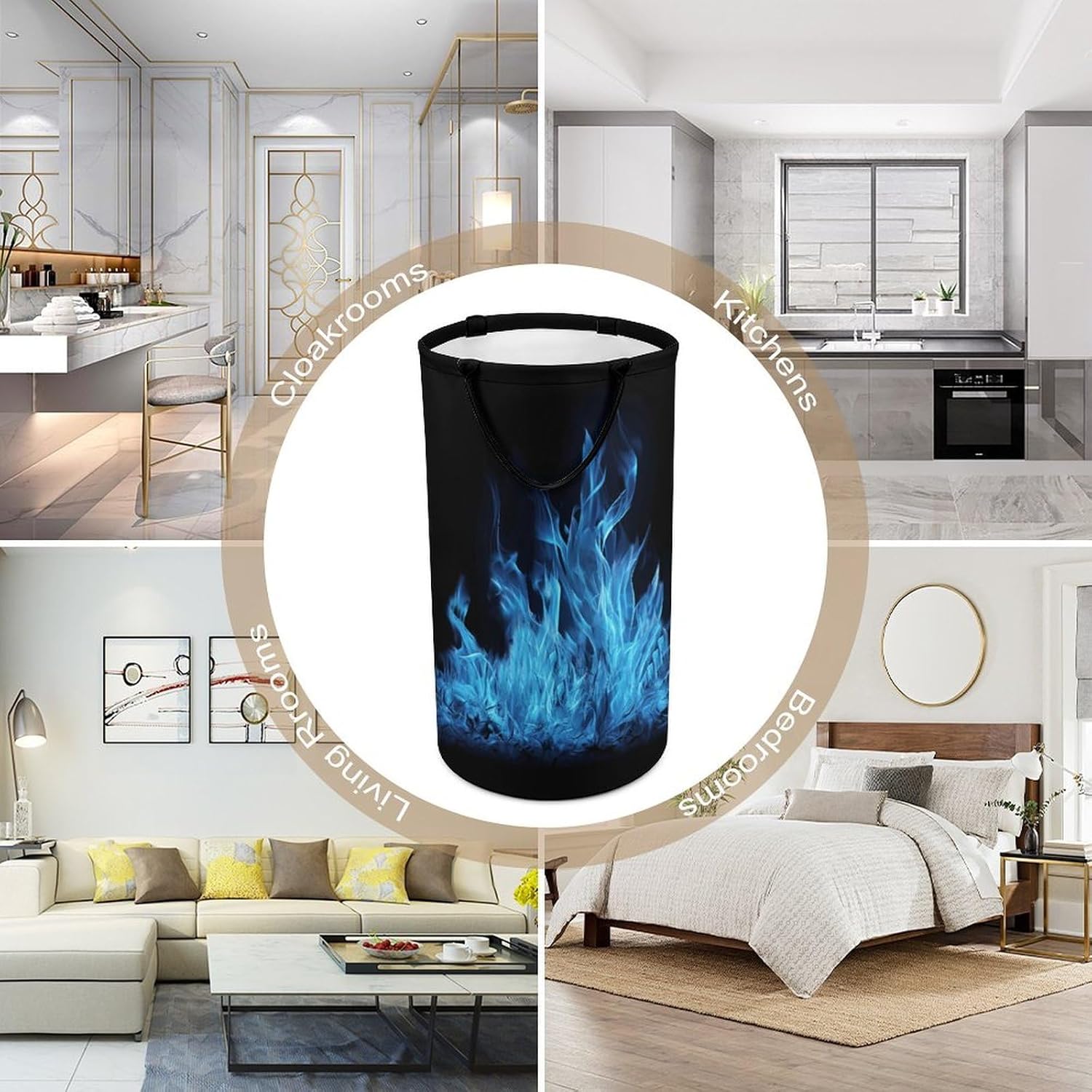 Dirty Clothes Basket Extra Large 110l Open Top Laundry Hamper With Portable Carry Handles, Foldable Waterproof Clothes Basket Spacious Laundry Bag For Bedroom Bathroom Laundry Room Dorm
