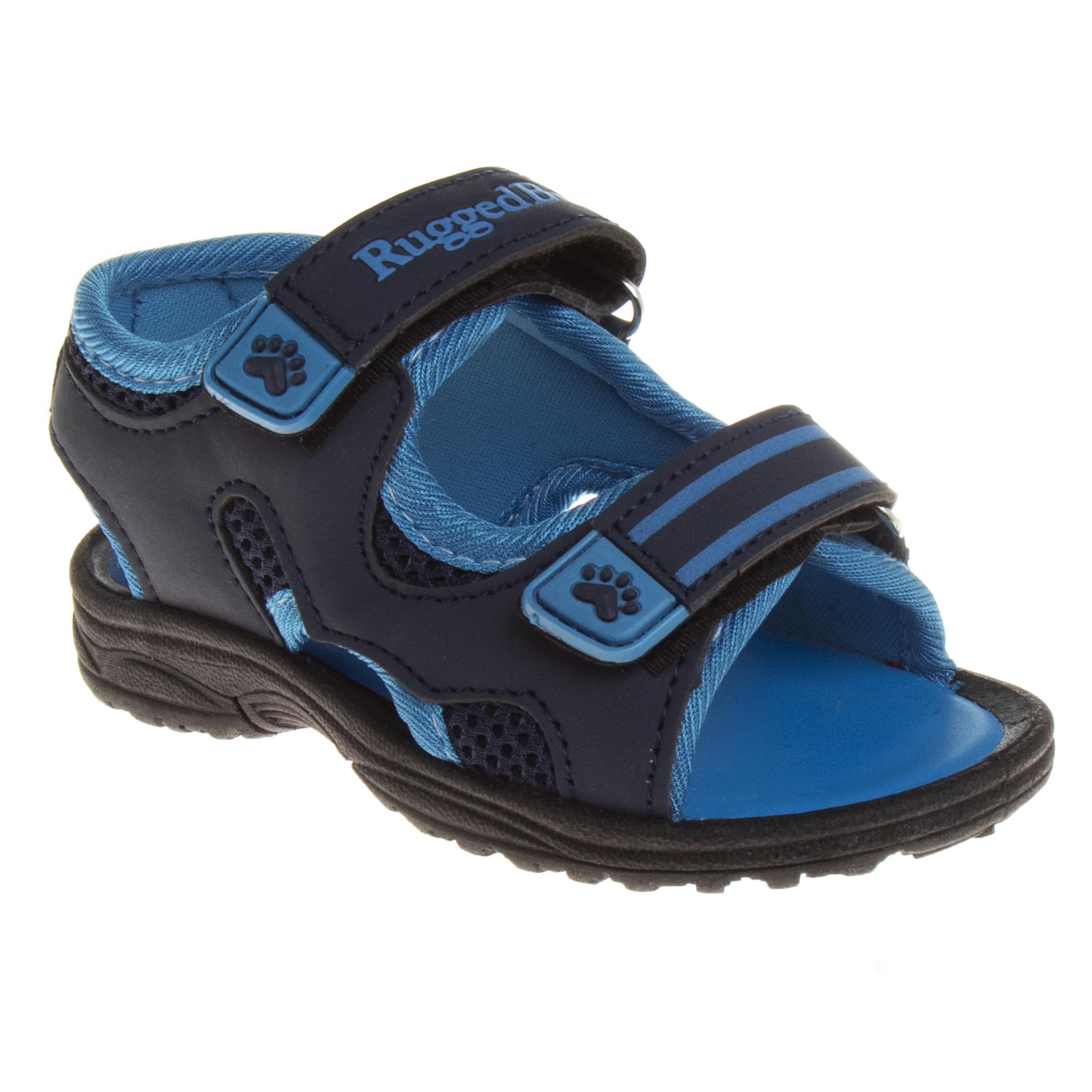 Rugged Bear Kids Boys Girls Open-Toe Outdoor Sport Water Sandals - beach pool slide adjustable strap shoes athletic summer (Toddler/Little Kid/Big Kid)