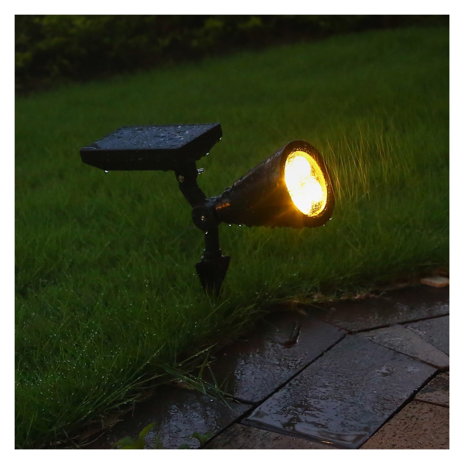 Luci Solari Outdoor Patio Giardino Paesaggio Decorazione LED Faretti Solari Luci da Prato RGB Luci da Parete Super Luminoso(White Light)