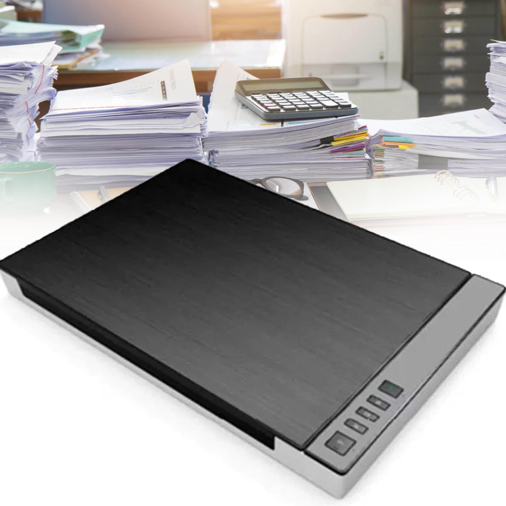 Escáner plano de alta velocidad, resolución óptica de 1200 dpi, escaneo automático de documentos, fotos, libros, pasaportes, tarjetas, escaneo rápido de 8 segundos, para el hogar y la oficina