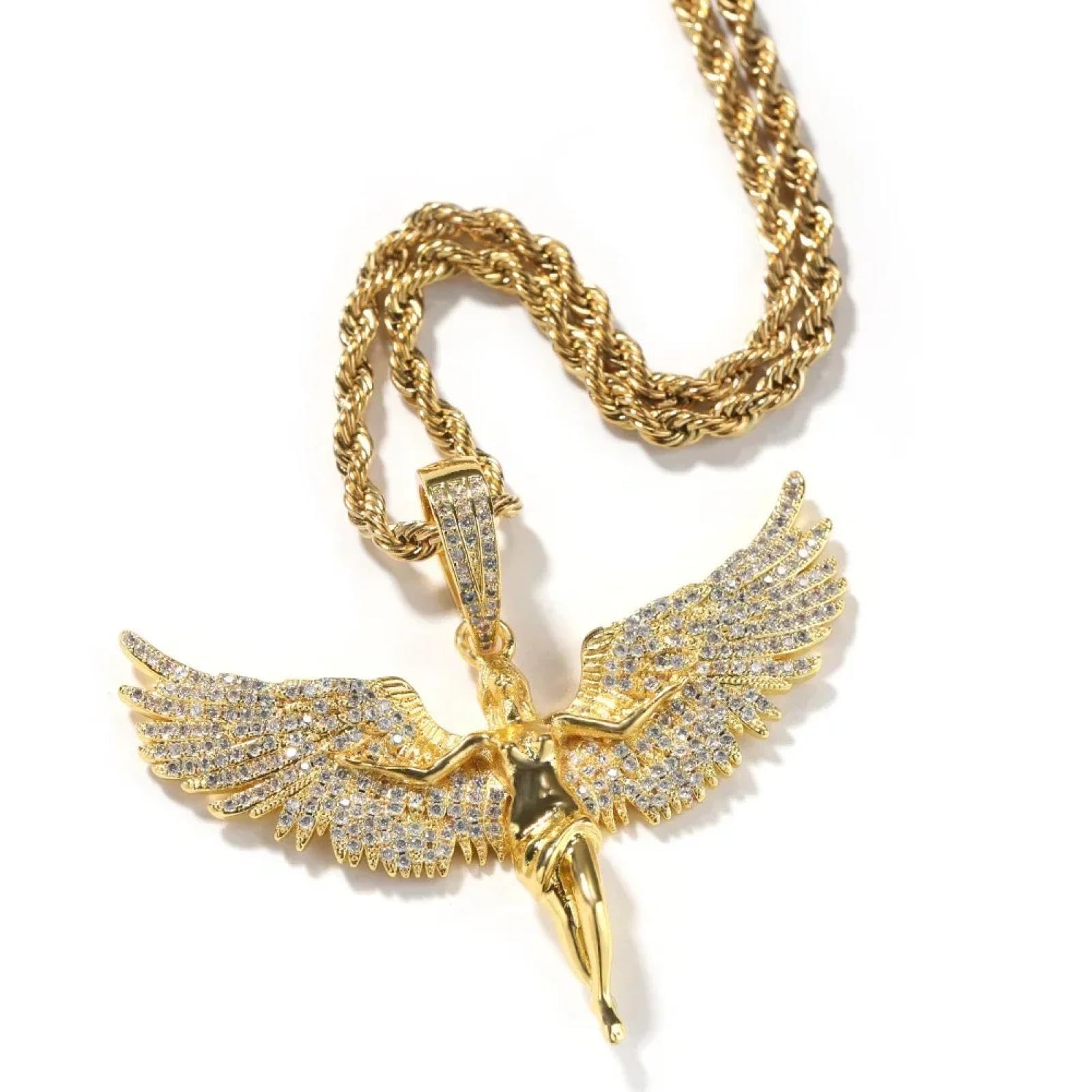 Collana Uomo Donna Gioielli Ciondolo Pendente Necklacecollana Vintage Flying Uomini Donne Rap Hip Hop Pendente Partito
