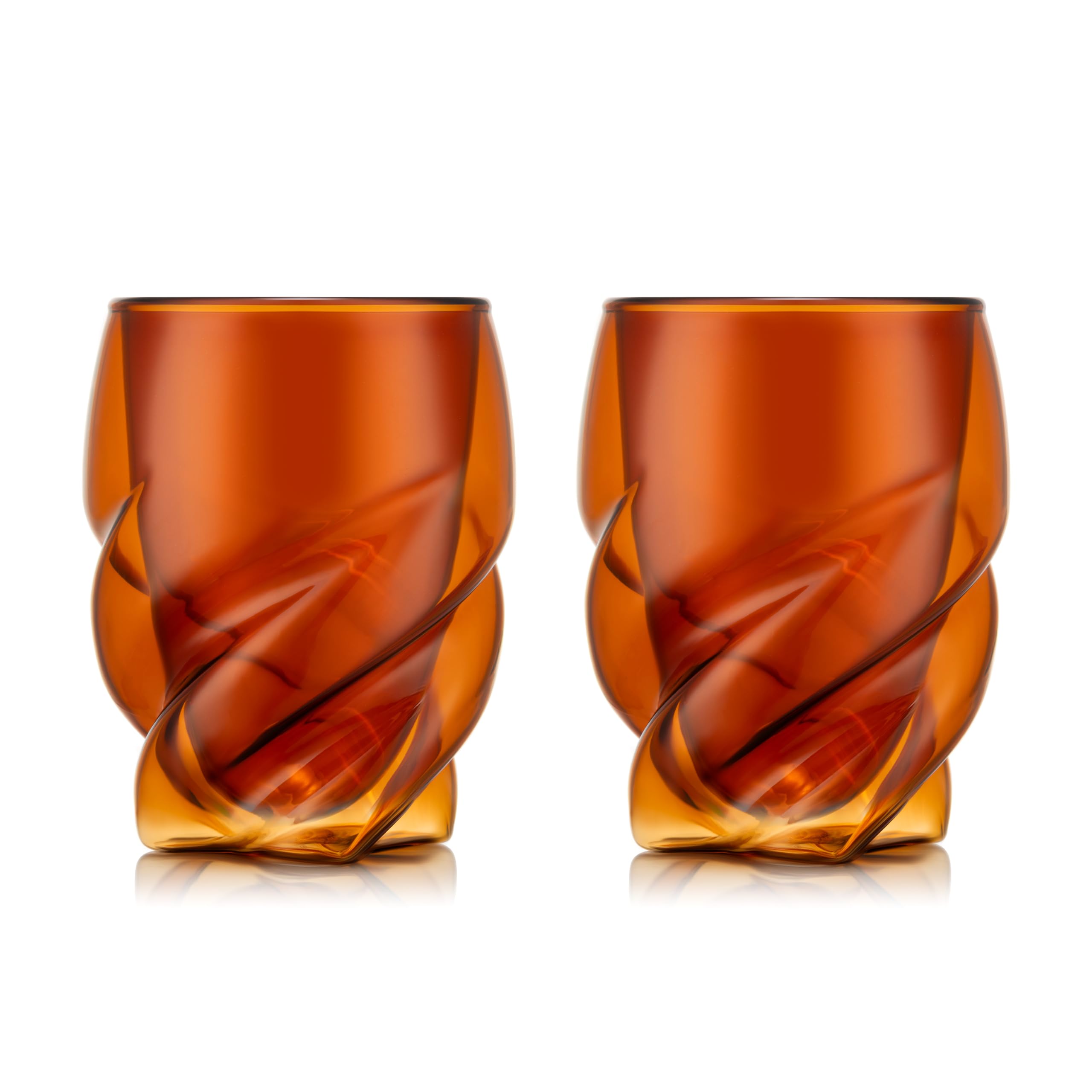 Bodum Double Walled Glasses Pack of 2 PAVINA Paris Transparent Red - 270ml Cups - Dishwasher Safe Thermal Cup - Mouth-Blown Borosilicate Glass