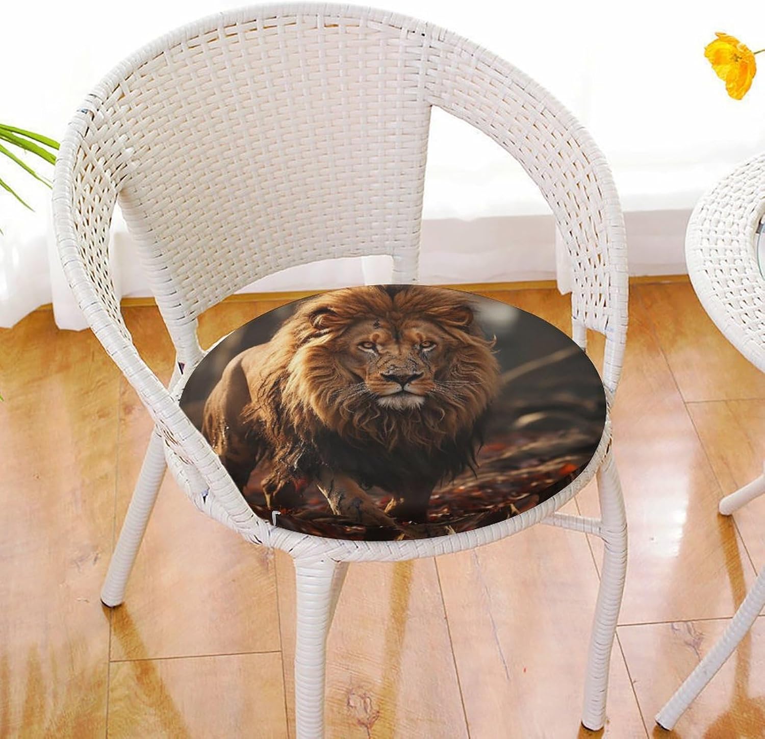 Lion Image Chair Cushions Floor Pillow Chair Pad