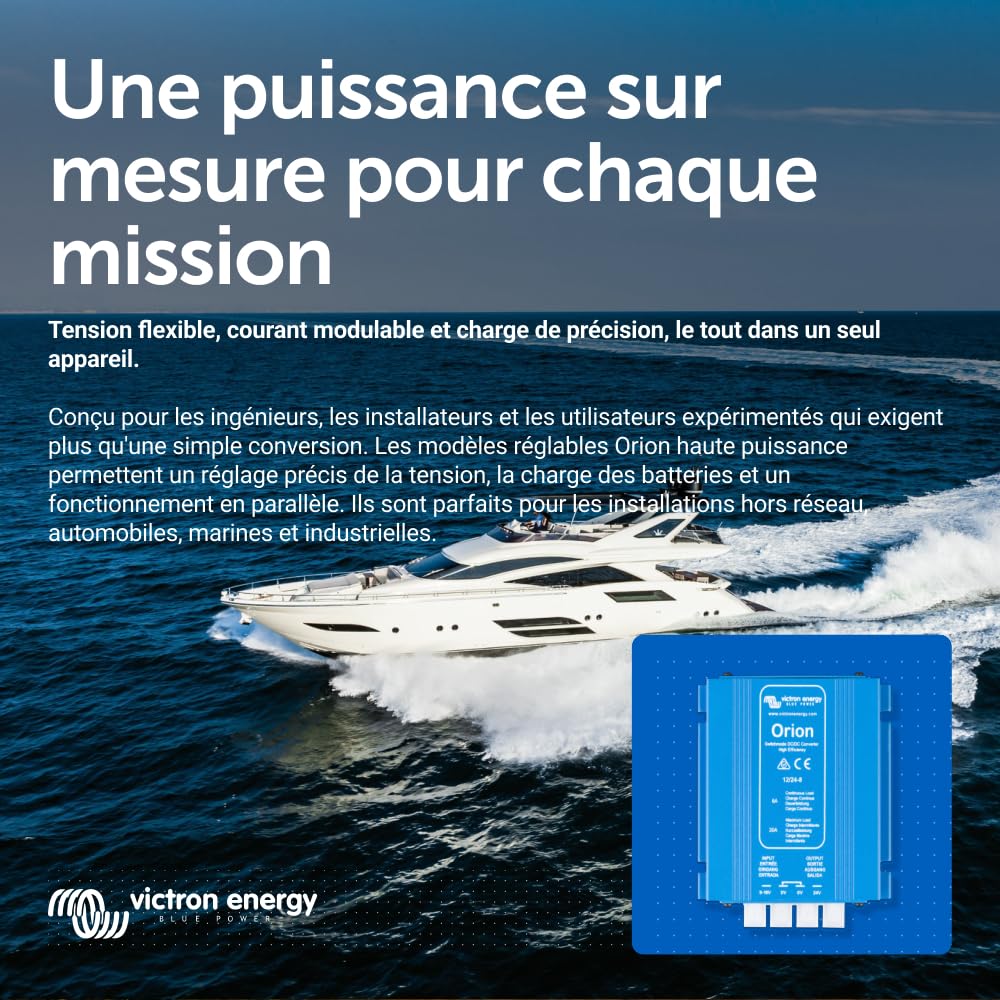 Victron Energy Orion Convertisseur IP20 12/24-Volt 8 amp DC-DC Non-isolé, Haute puissance | Non isolé, haute puissance