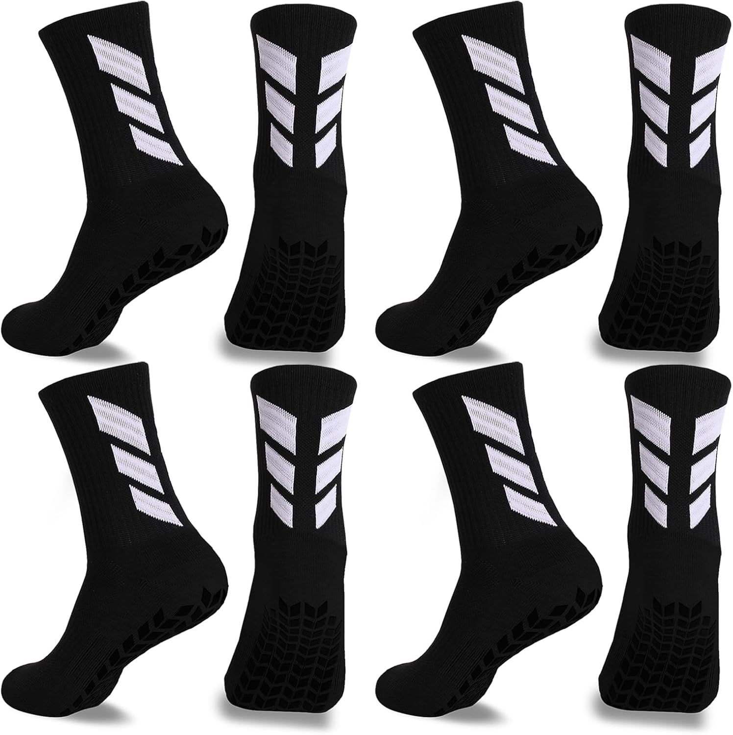 MENDENG Grip Socks Soccer Sock Men Non Slip Anti Slip Non Skid Hospital Yoga Grippy Training Sports Socks…