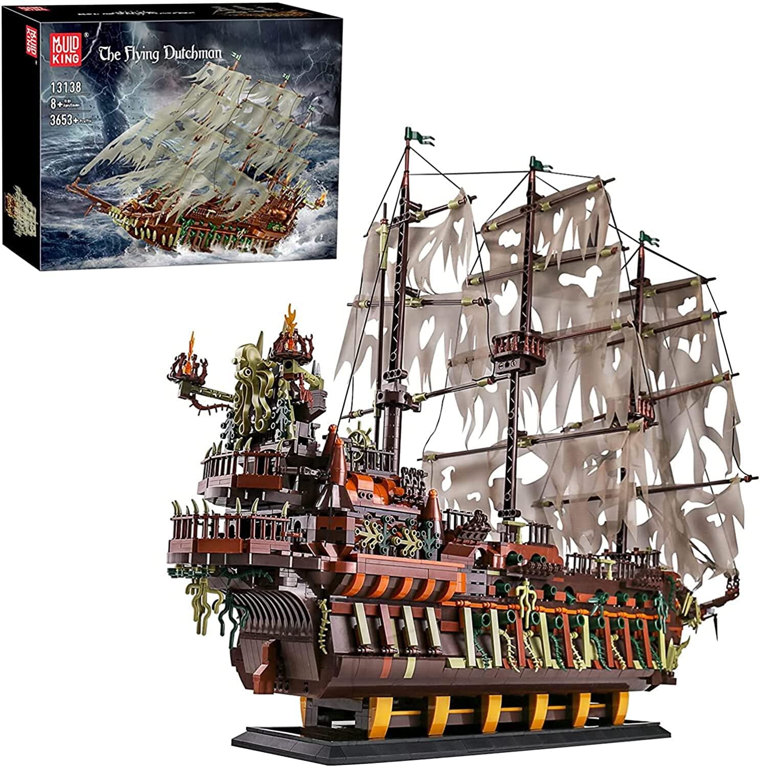 Buy Auspcers Pirate Ship Sailing Ship Model Kit, 3653 Pcs Flying