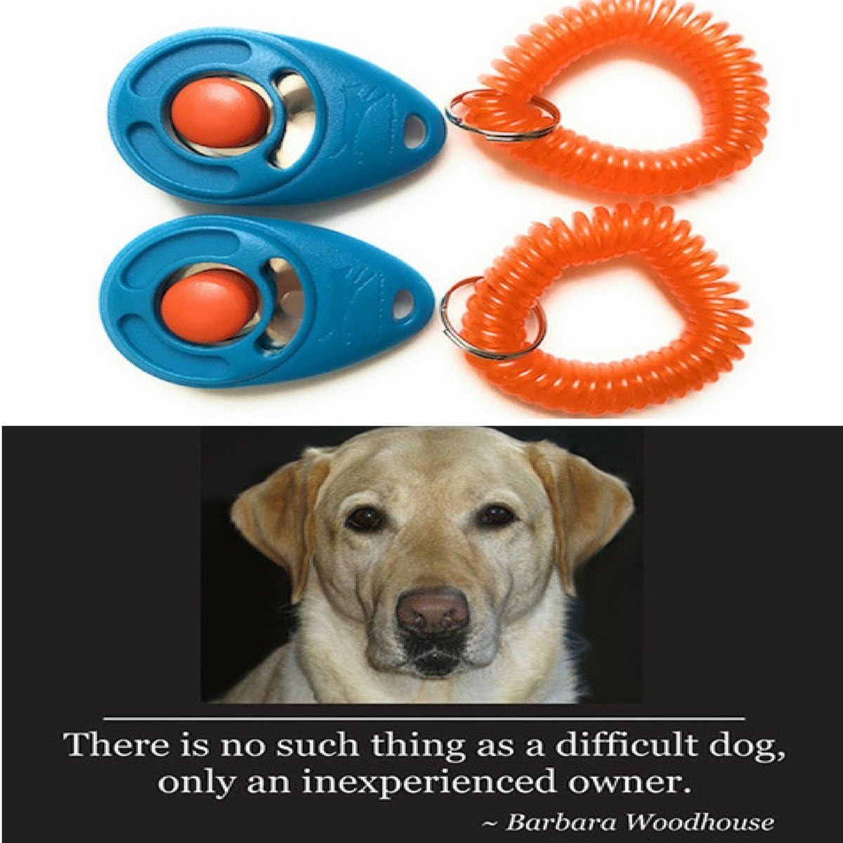 Topnotch Solutions Pet Dog Training Clicker: Puppy Training Aid Improves Animal Communication for Trainer Bundle w/Bonus Postcard List of Smart Dog Care Resources