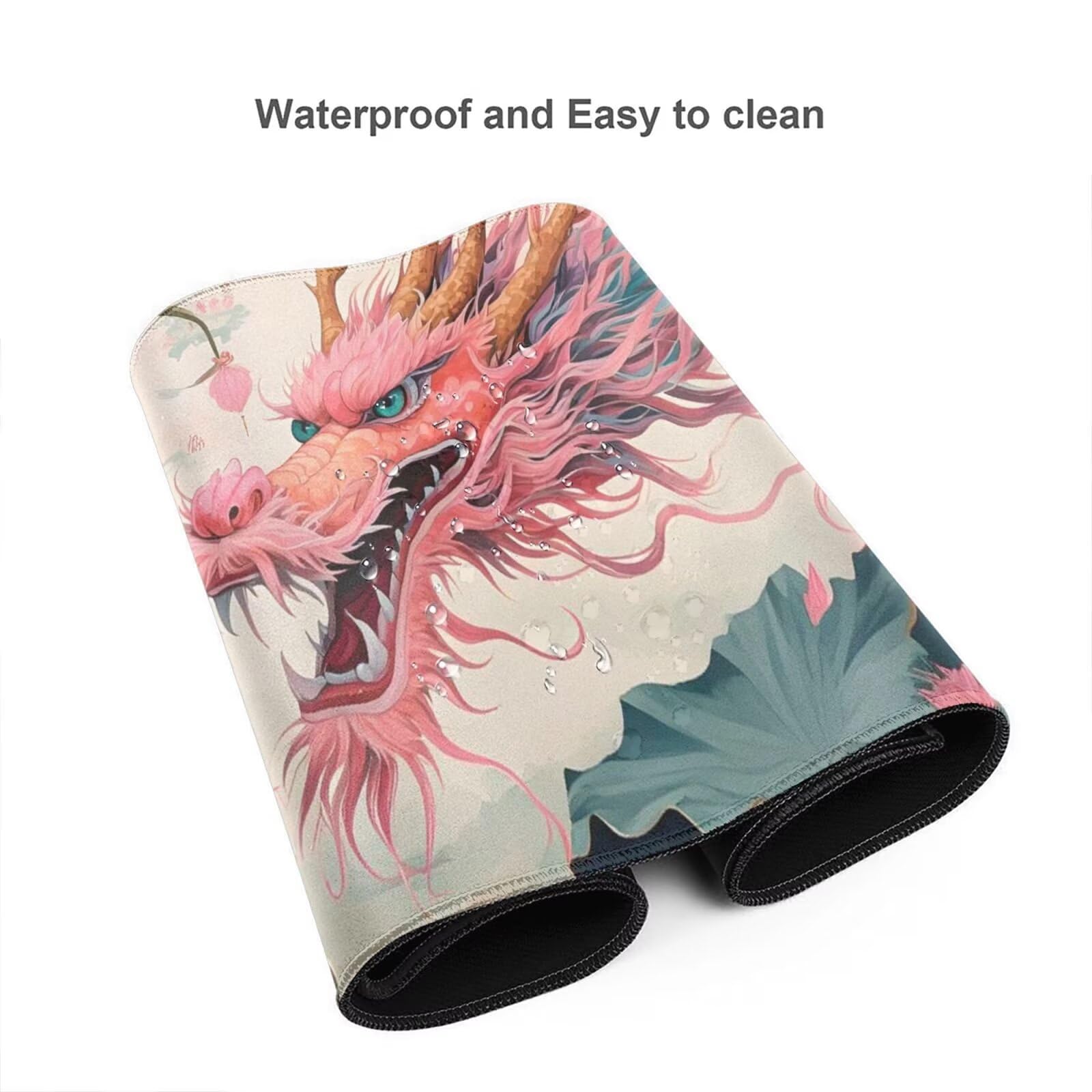 Alfombrilla Ratón Rosa Alfombrilla Ratón XXL 1600 x 800 mm, Rosa Mouse Pad Gaming con Bordes Cosidos, Impermeable Mousepad Base de Goma Antideslizante Duradera, Mouse Pad para Oficina Accesorios Q352