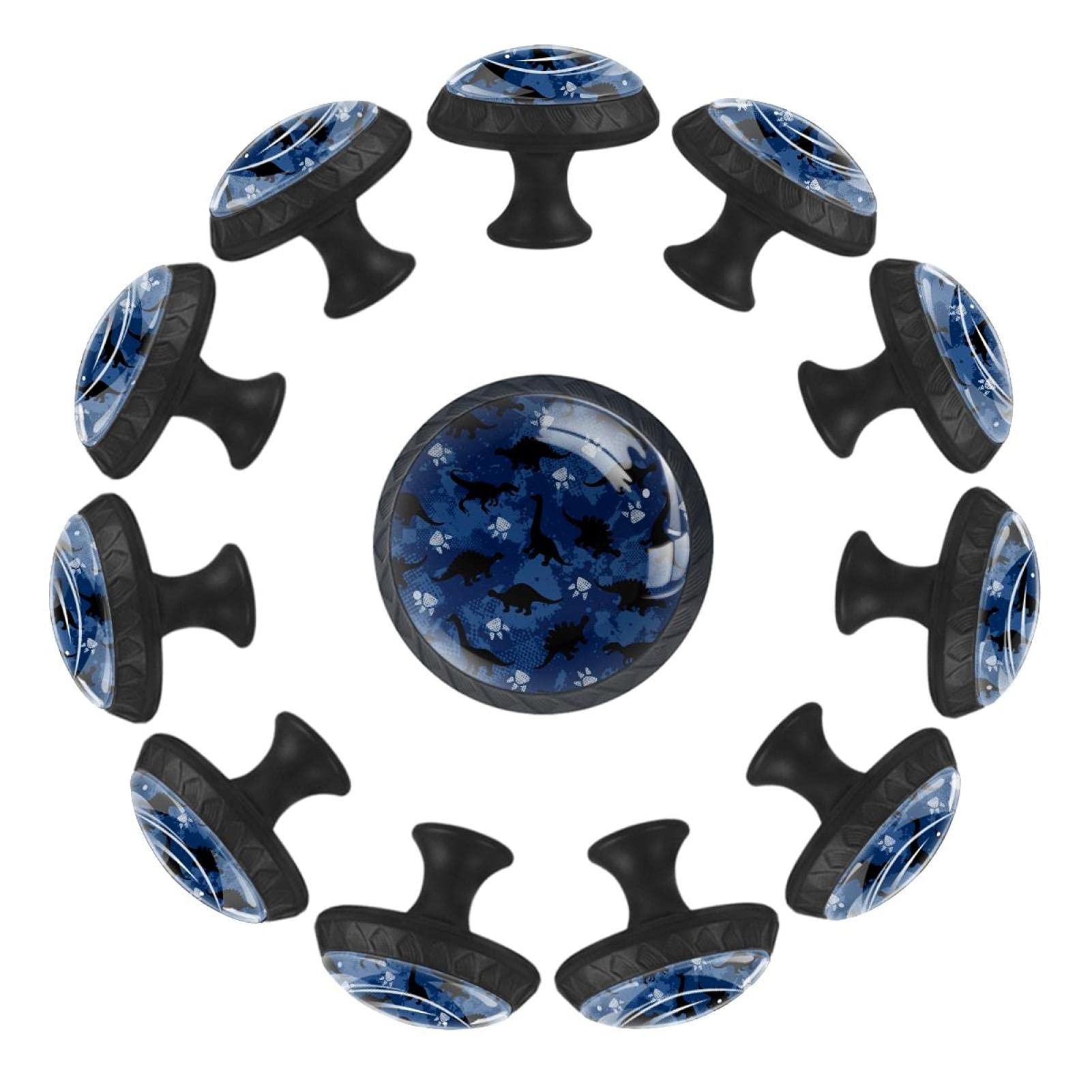Boutons de tiroir dinosaures 35mm lot de 12 pour deco chambre enfant
