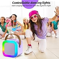 Vista 3 de Micrófono de Karaoke para Niños, Regalo de Navidad y Cumpleaños para Niñas de 4-12 Años, Juguetes de Karaoke Regalos para Niñas de 4, 5, 6, 7, 8, 9