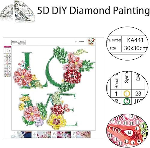 Miniatura 3 de Heycc Kits de pintura de diamantes para adultos y niños, bricolaje 5D, arte parcial, pintura de diamante, manualidades de formas especiales,