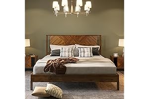 KING WOOD BED: Ethan Acacia King Wood Bed Frame