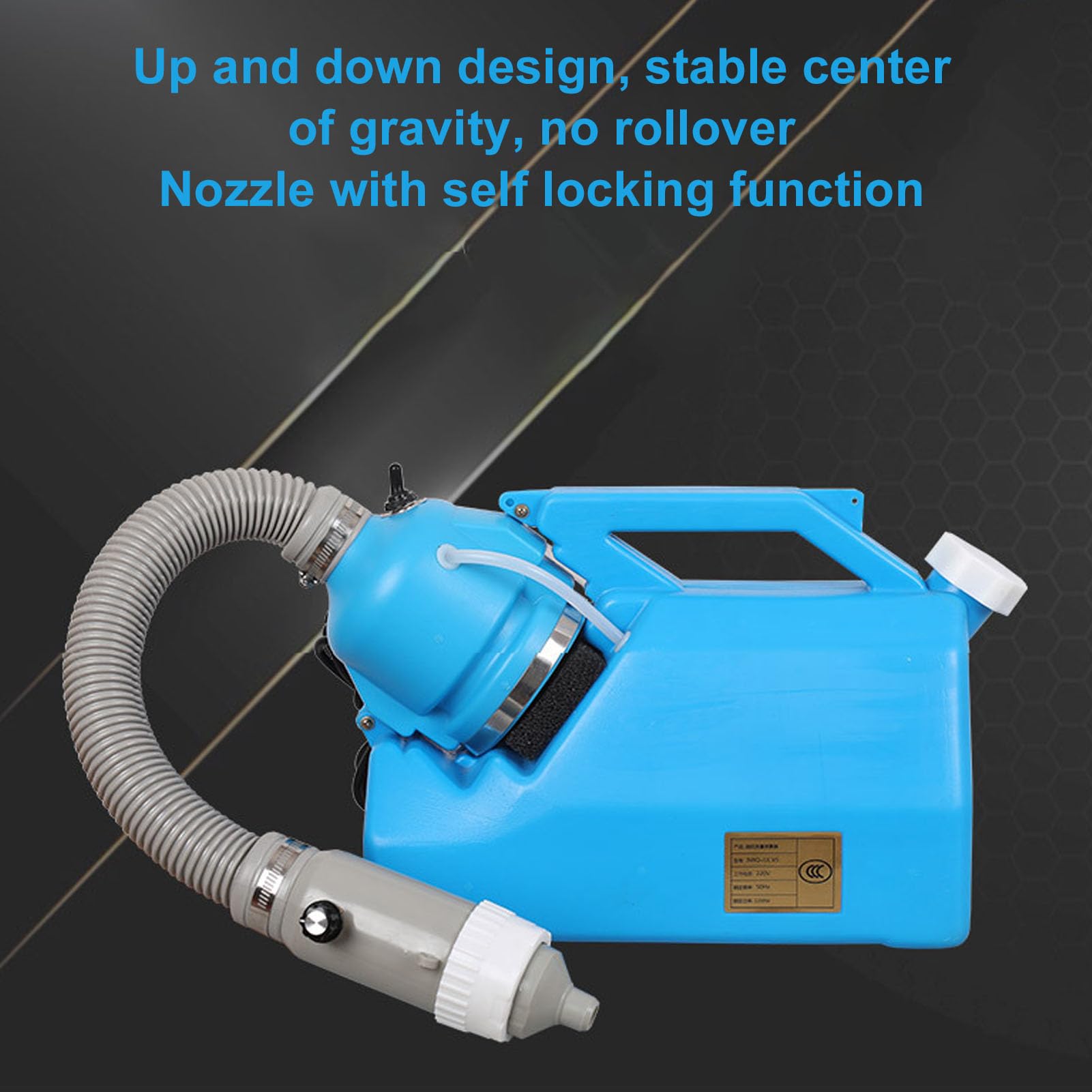 Marhynchus 7L Electric ULV Fogger Sprayer Machine Tragbare Nebel -Zerstäuber mit Einstellbarer Durchflussrate 60 ° Ventil und ≤ 100 Mikrometer Nebel für den Gebrauch Im (EU -Stecker 220 V)