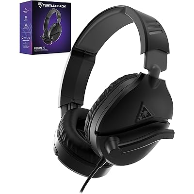 【APEX ALGSスポンサード】TURTLE BEACH ゲーミングヘッドセット Recon 70 PC 2024 ブラック 超軽量 230g マルチプラット …