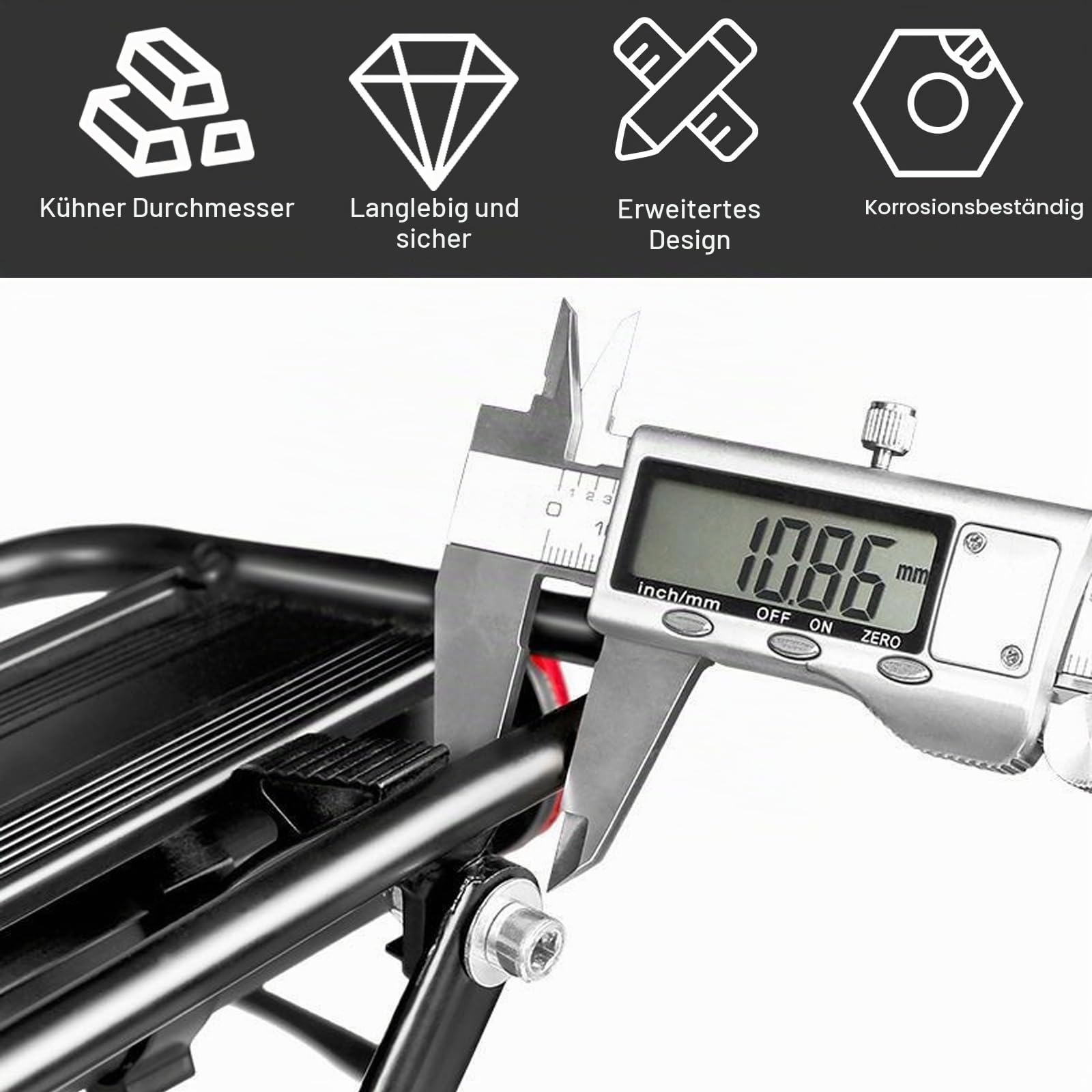 Fahrrad Gepäckträger Set - 100KG Tragfähigkeit Fahrrad Gepäckträger Hinten mit Schutzblech und großem Reflektor, Schnellverschluss gepäckträgerfahrrad für Mountainbike & Rennrad [24-29 Zoll]