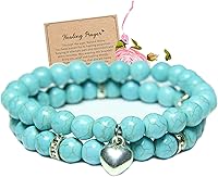 Vista 47 de 2Pcs Healing Crystal Bracelets for Women Handmade Beaded Bracelet Healing Prayers Crystal 8mm Natural Stone Beads Bracelet Stress Relief Get Well