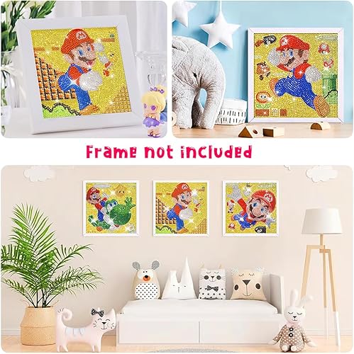 Miniatura 7 de LAVIDASS Arte y manualidades para niñas de 8 a 12 años, paquete de 4 gemas por números, pintura de diamantes 5D, arte de diamantes de taladro