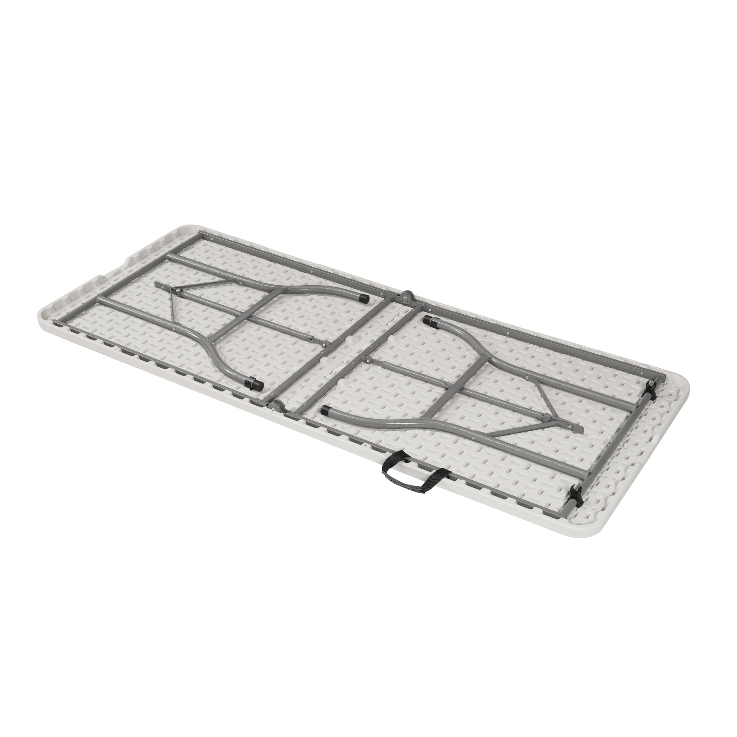 ALBATROS Table de buffet pliante blanche - 182 x 75 cm - Construction robuste pliable et grande capacité de charge - Pour jusqu'à 10 personnes - Table pour tente à bière avec poignée de transport