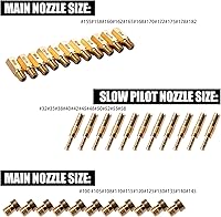Vista 3 de Kit de 33 piezas de chorro principal y chorro piloto lento de carburador, (incluye 11 boquillas de piloto lento y 22 boquillas principales) para PWK