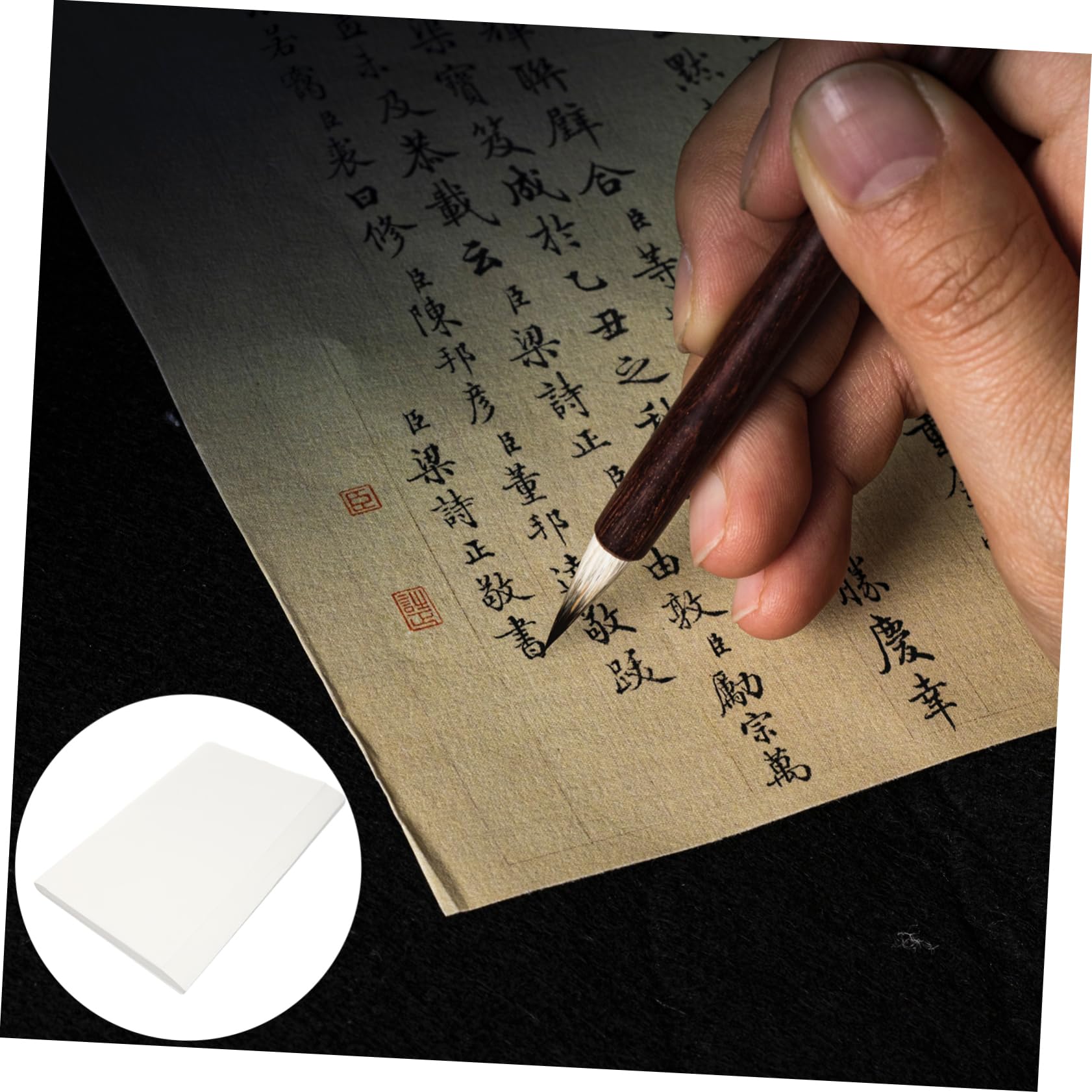 ARTIBETTER 100Pcs Thickened for Calligraphy Practice Multi Function Traditional Painting Papers for Beginners and Artists White