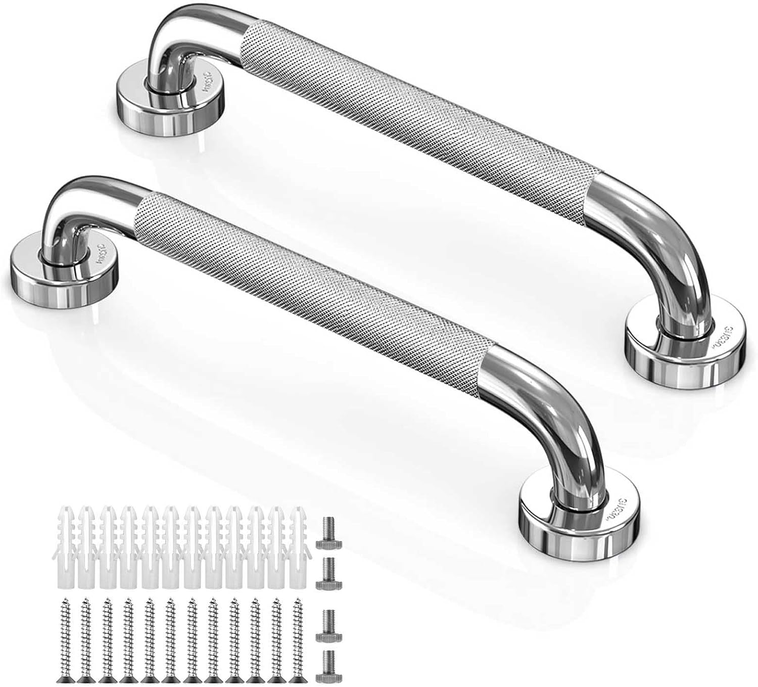 2 Pack 16 Inch Grab Bars for Elderly for Wall, AntiSlip Handicapped