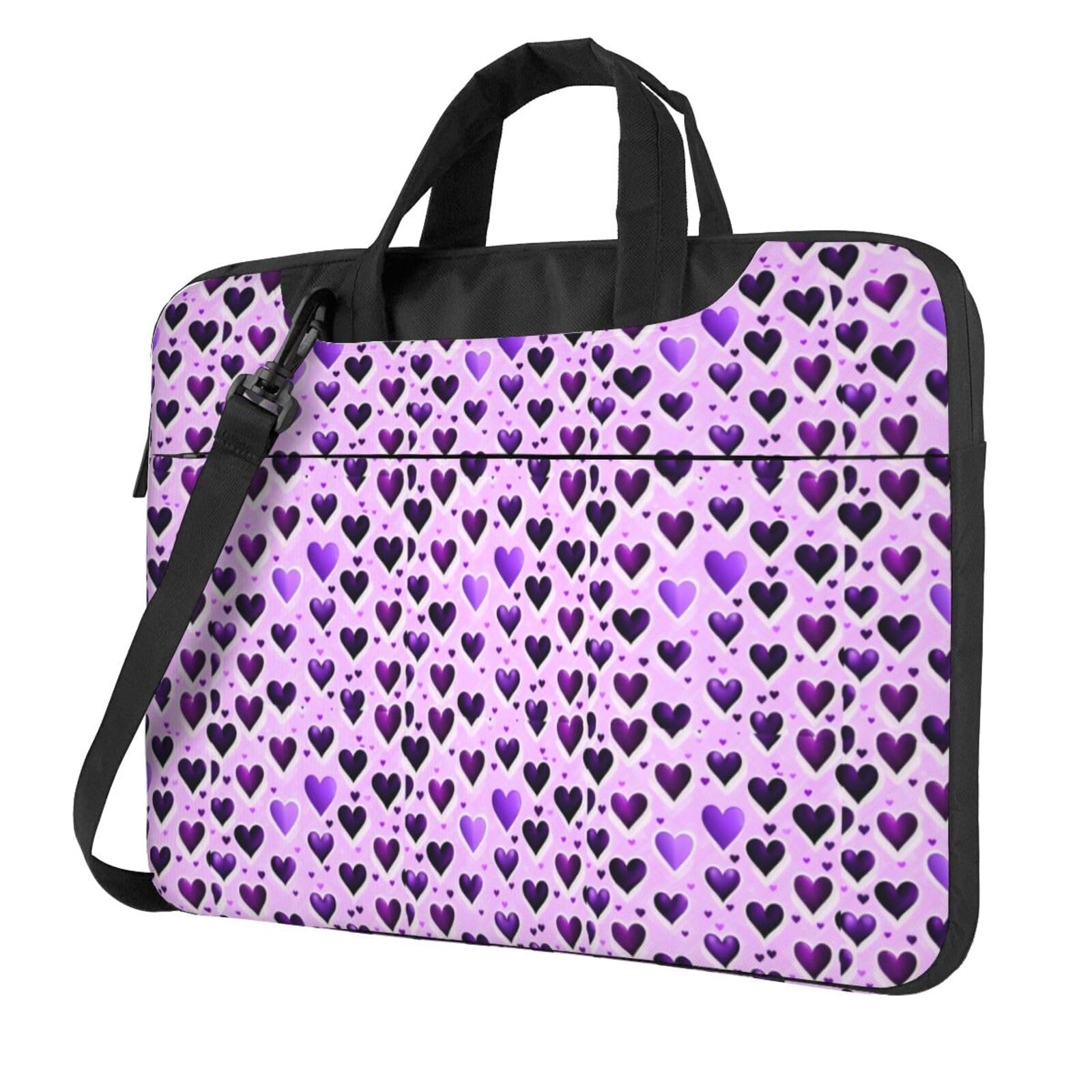 Sacoche ordinateur portable violette à cœurs protégeant votre PC - 8