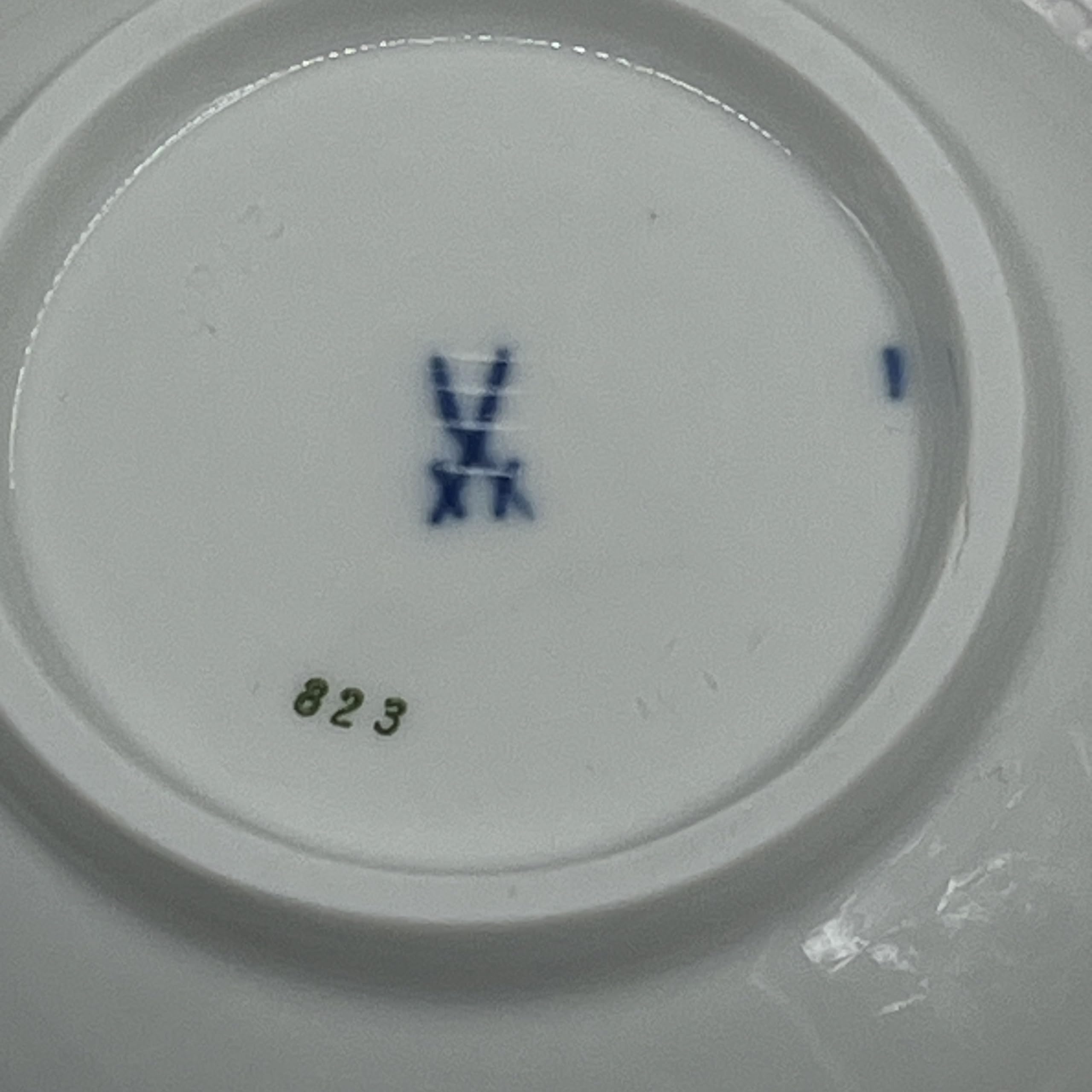 Generisch Meissen Zuccheriera in porcellana con coperchio bianco Nelle spade sono 4 tagli larghi 9,5 cm e alti 6 cm