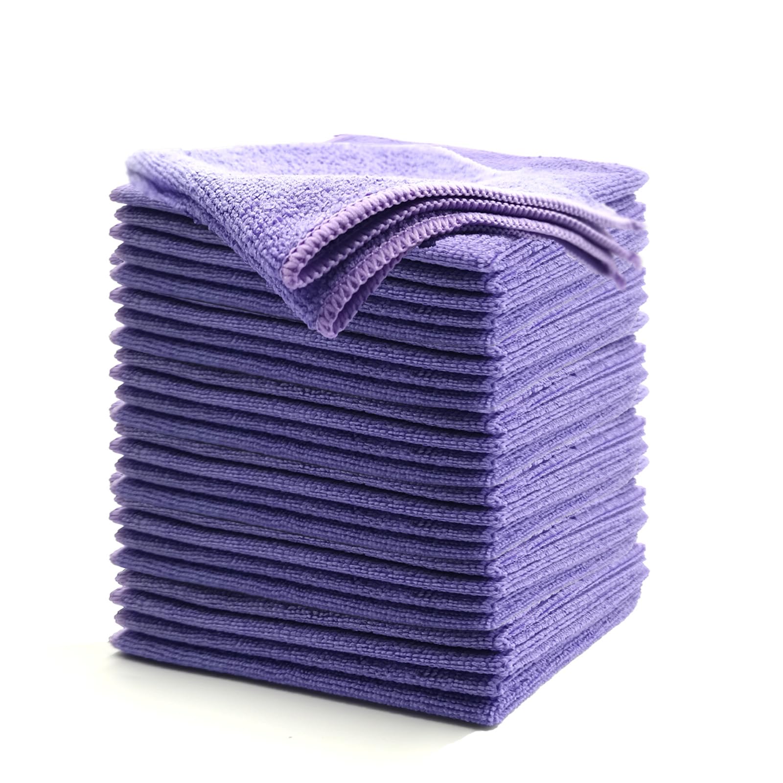 Stycypel 15Pcs Microfiber Cleaning Cloth,Microfibre Cloth Purple