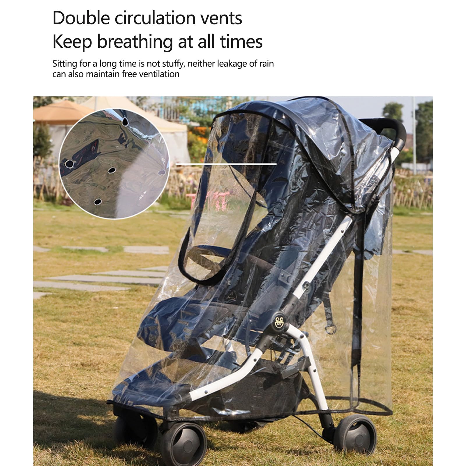 Housse de protection coupe-vent pour poussettes de bébé - Pour l'extérieur