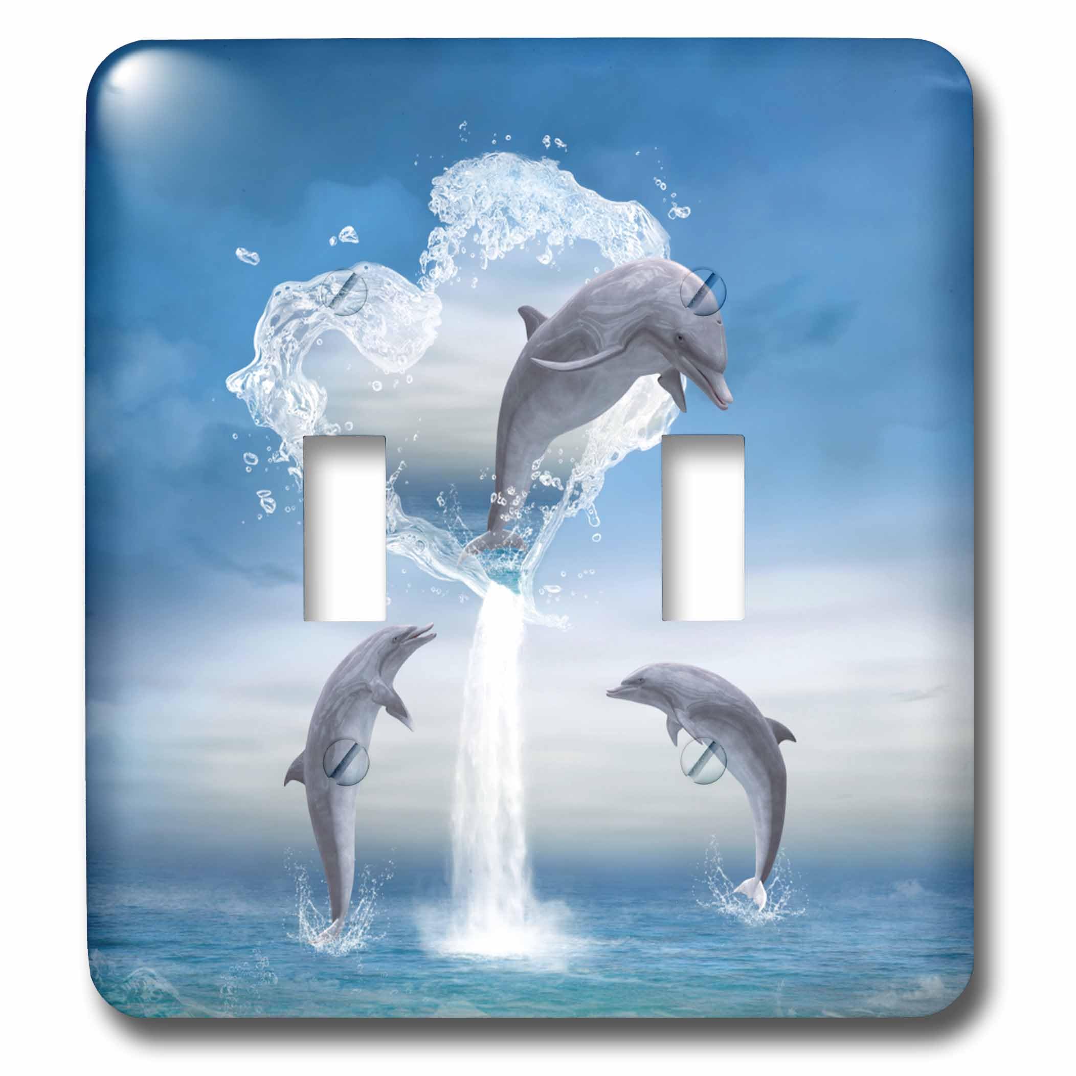 Dauphin jaillissant de l ocean plaque pour remplacer un interrupteur abime