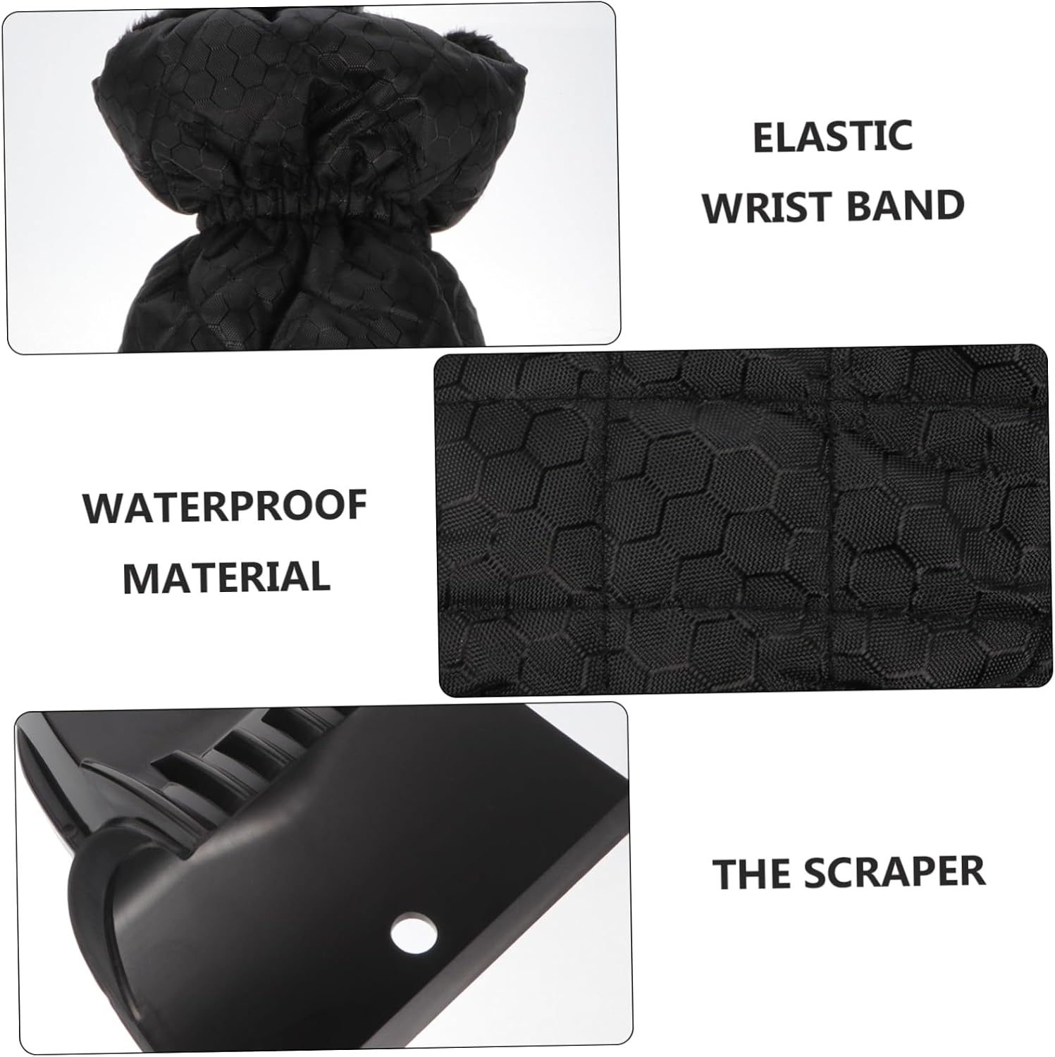 LIOOBO Ice Scraper Gloves Brush Car Shovel for Snow Removal Windshield Ice Scraper Snow Car Brush Telescopic Tool Fit