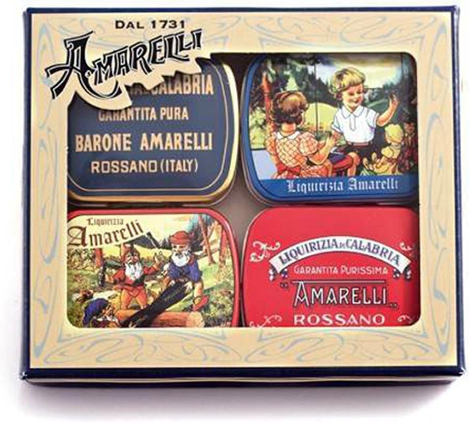 Pure Licorice Gift Box: Black Licorice, Mint Liquorice Candies, Anice Licorice Sweets | 4x20gr