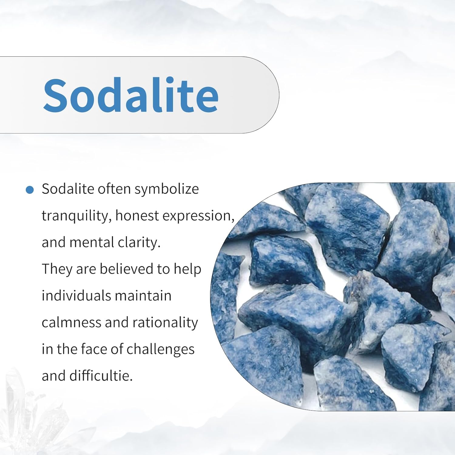 TUMBEELLUWA Natural Gemstone Beads for Jewelry Making, Rondelle Large Hole Loose Beads Pack of 15,Sodalite(8x14 mm) - Image 4